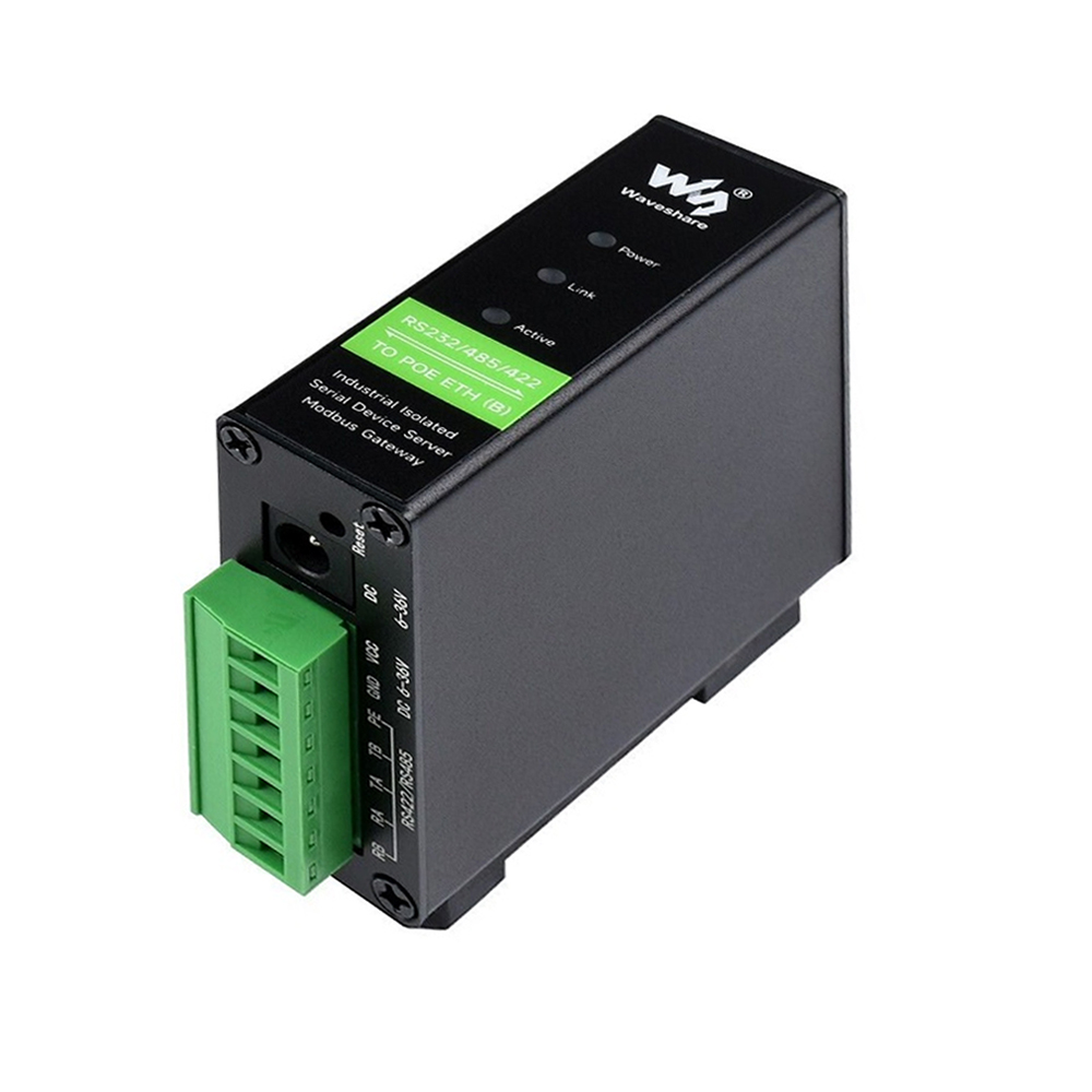 Waveshare Rail-Mount Serial Server RS232/485/422 to RJ45 Ethernet Module TCP/IP to serial With POE Function-picture-13