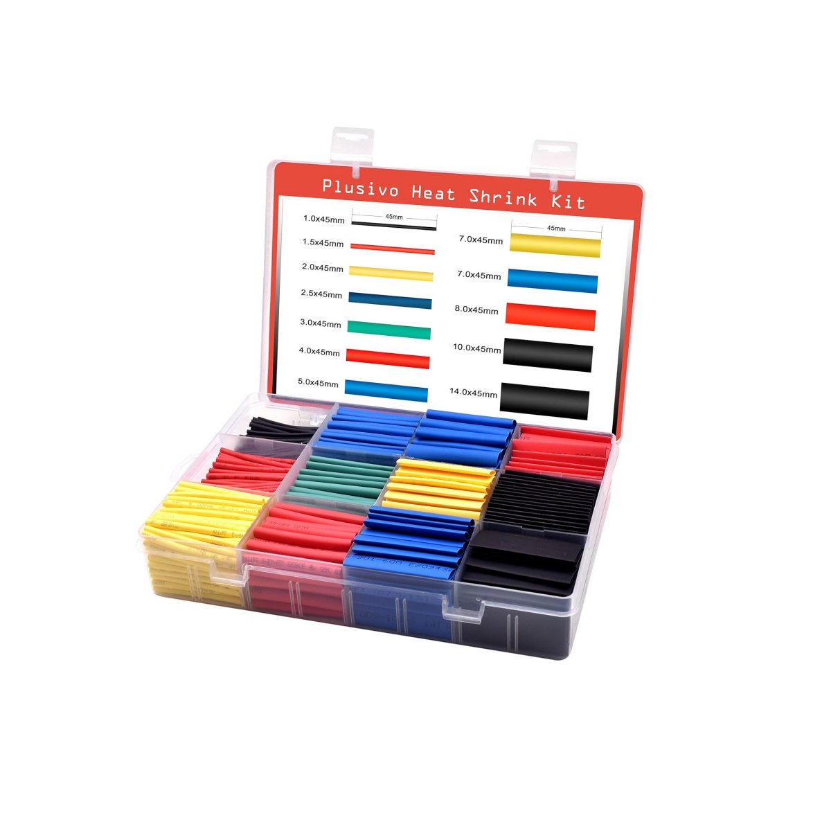 Plusivo 12 Size 800 PCS Heat Shrink Tube Kit-image-24