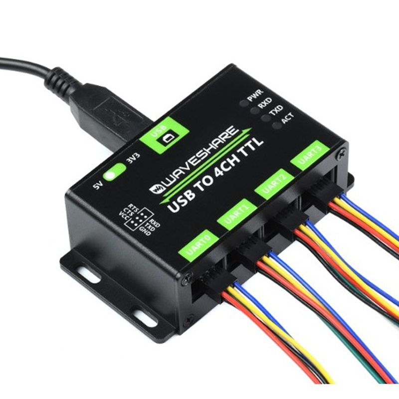 Waveshare Industrial USB TO 4CH TTL Converter, USB To UART, Multi Protection & Systems Support-picture-22
