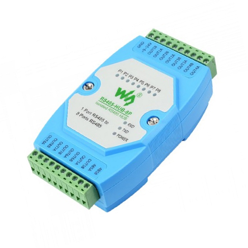 Waveshare Industrial-grade Isolated 8-ch RS485 Hub, Rail-mount Support, Wide Baud Rate Range-image-25