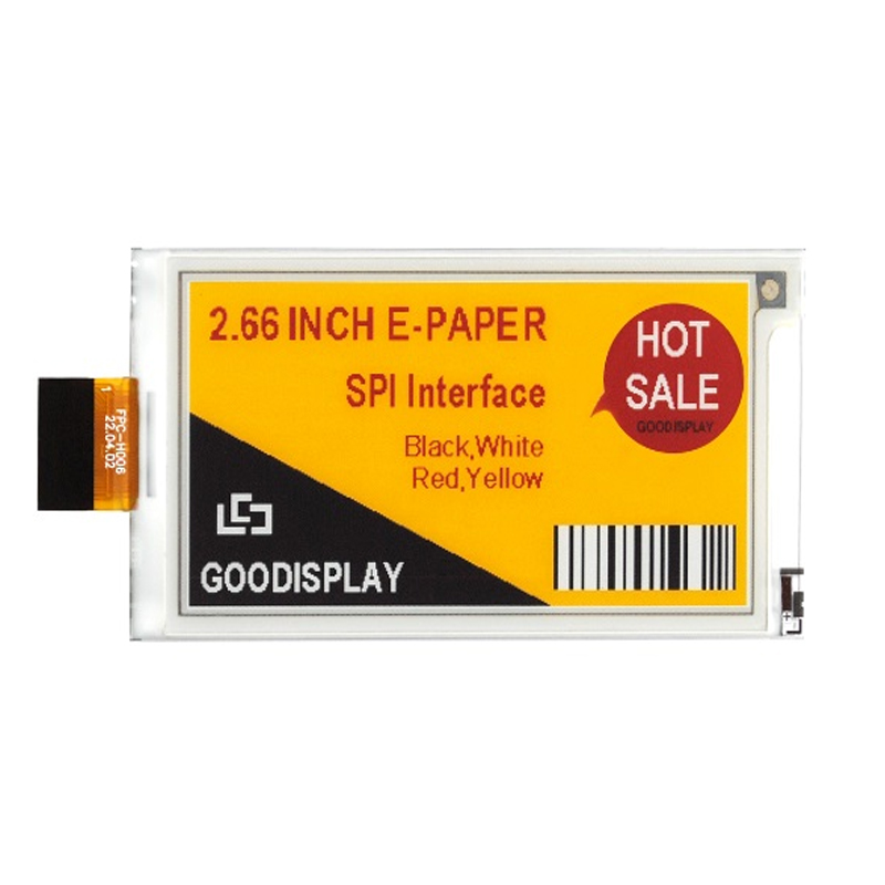 2.66 Inch Black, White, Yellow and Red E-Paper Display-image-10