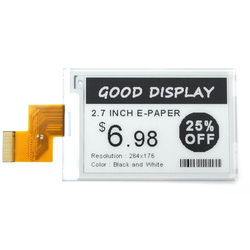 2.7 Inch Black White E-Paper Good Display with Touch Panel-picture-19