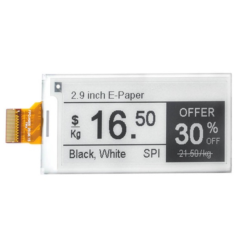 2.9 Inch High Refresh Rate Black and White E-Paper Display-picture-26