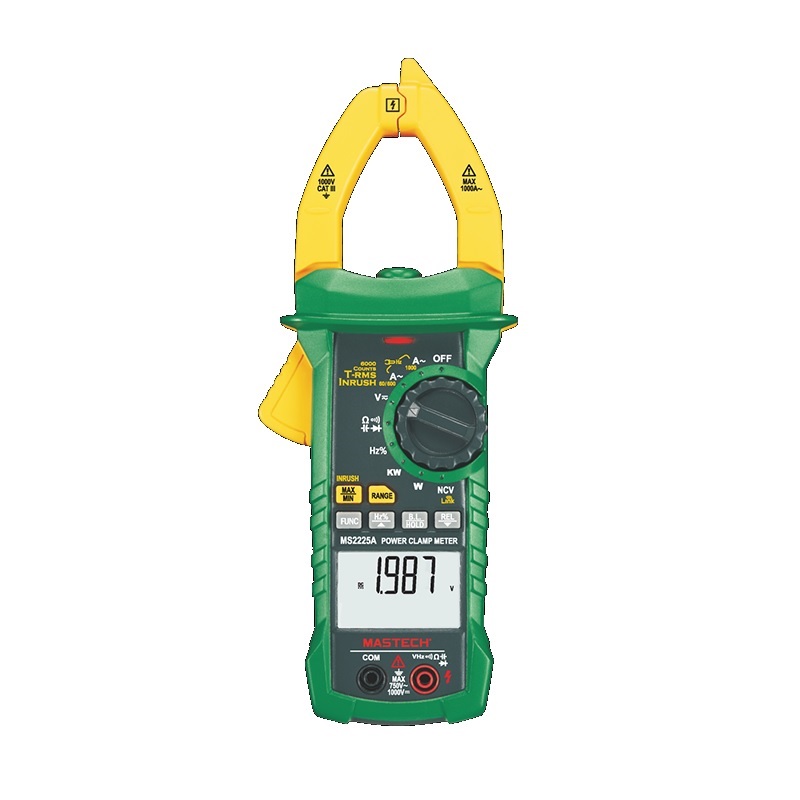 MASTECH MS2225A True-RMS Single-Phase Power Clamp Meter — 1000 A AC clamp, 750 V AC / 1000 V DC, power & power-factor measurement, NCV & wireless app-picture-18