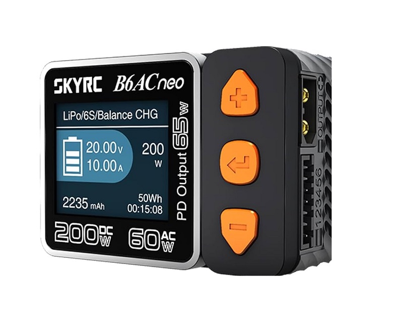 SkyRC B6ACneo 200W Single Channel DC + 60W AC LiPo / LiFe / LiIon / LiHV / NiMH / NiCd / Pb Smart Balance Charger-image-31