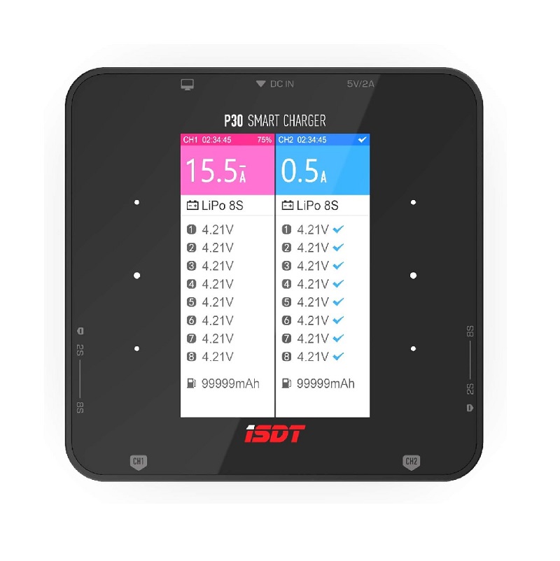 Buy ISDT P30 1000WX2 30AX2 Dual Channel Battery Charger Online at