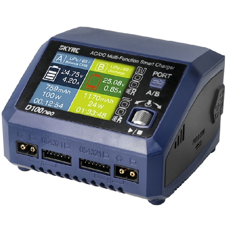SkyRC D100neo 2×100W Dual Channel AC/DC LiPo / LiFe / LiIon / LiHV / NiMH / NiCd / Pb Dual Balance Charger-image-41