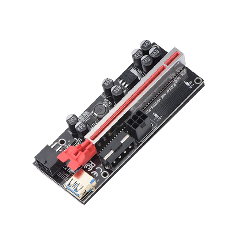 Red 009SPLUS PCI-E Riser Extender, 1X to 16X, Graphics Card, PCIE Extension Cable Adapter Three Interface-image-14