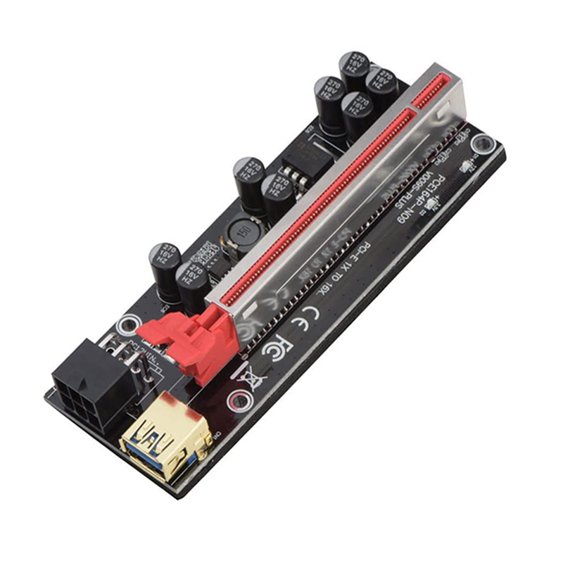 Red 009SPLUS PCI-E Riser Extender, 1X to 16X, Graphics Card, PCIE Extension Cable Adapter Single Interface-image-42