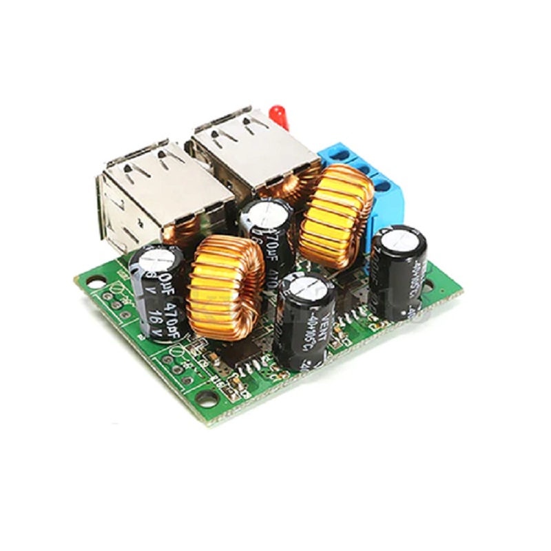 4 USB Port A5268 Step Down Voltage Regulator 4USB Buck Converter Power Transformer Supply DC36V 24V 12V 9V to 5V 3A For Hub Phone Auto Car-picture-18