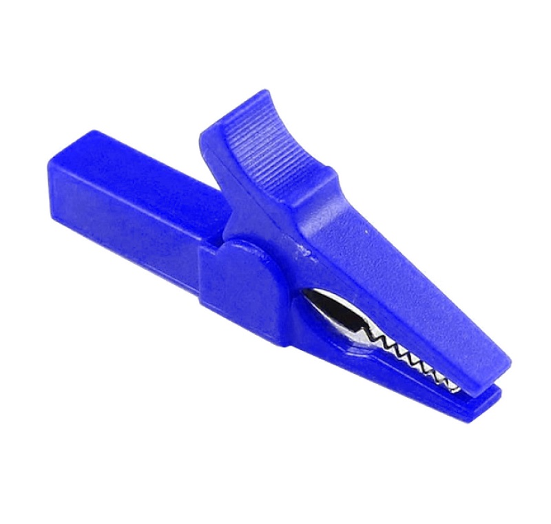 Blue 55mm Copper Insulated Crocodile Clip Opening 10mm for Banana Plug 4mm-image-43
