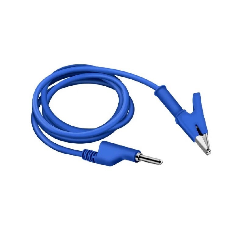Blue 1M Double End Test lead Wire 4mm Banana Plug Alligator Clip Crocodile 15A-picture-18