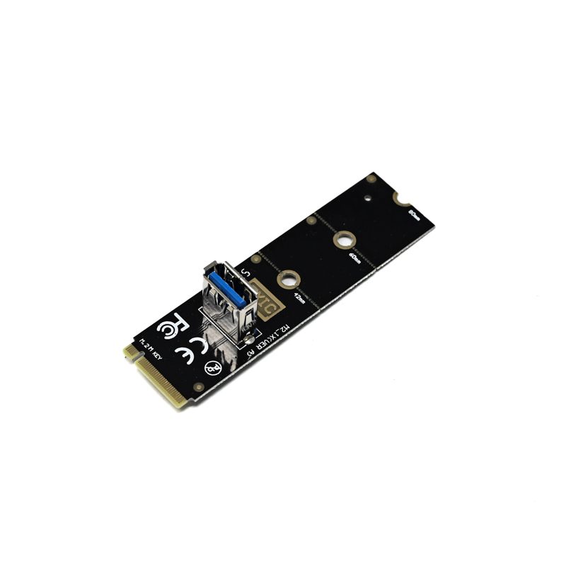 Black NGFF M.2 to PCI-E X16 Mining Card Adapter Card NGFF Pcie Riser Card NVME VGA Extension Cable-image-10
