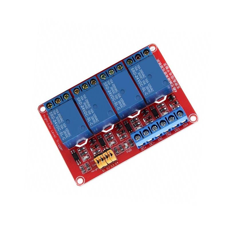4 Channel Relay Module 24V High and Low Level Trigger Relay Module-image-13