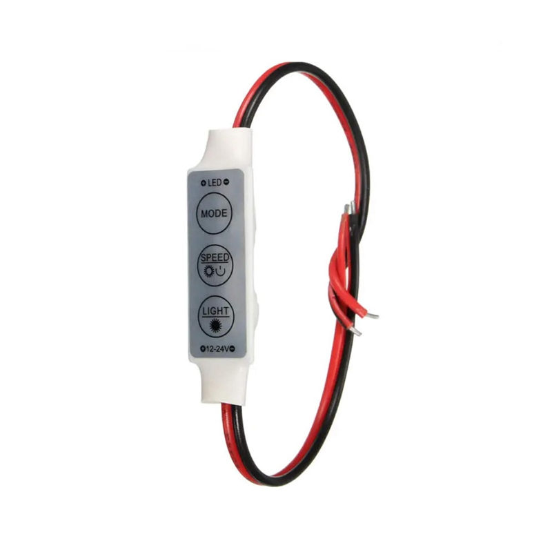 12-24V MINI 3Key LED Controller with Red+Black Cable-image-15