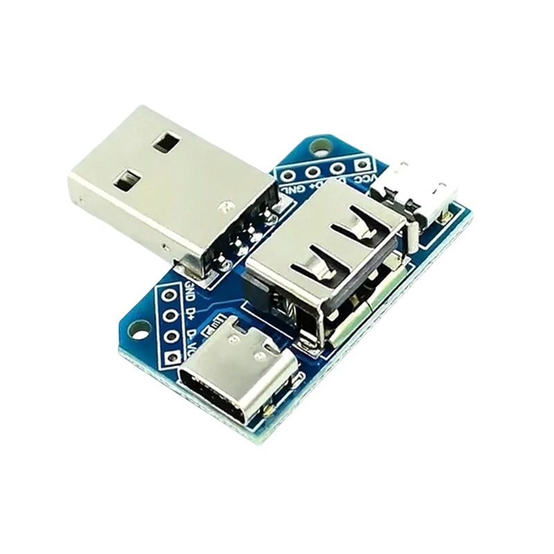 USB Adapter Board Male To Female Adapter Micro USB/Type-C Interface 4P 2.54mm-image-3