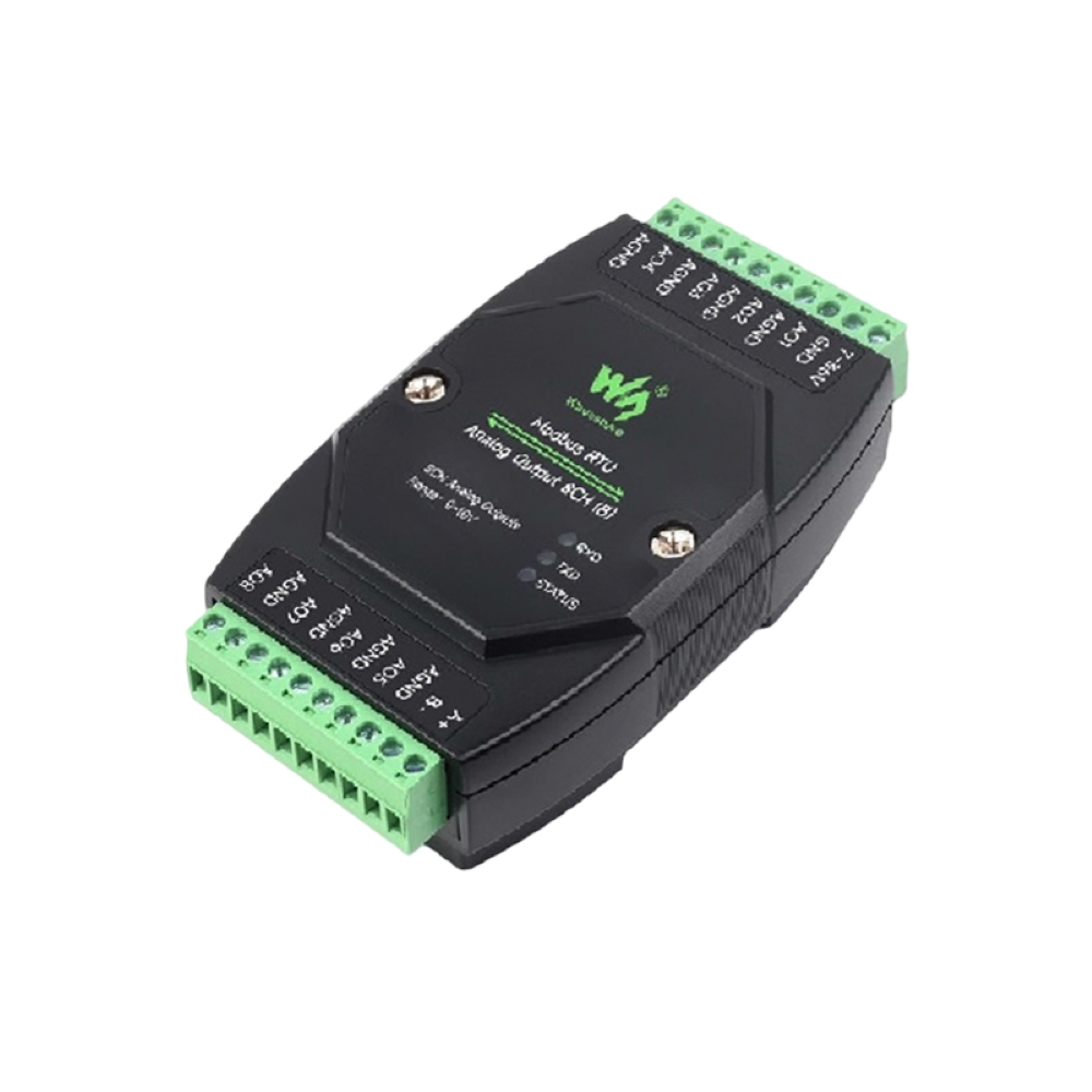 Waveshare Industrial 8-Ch Analog Output Module, 12-bit DA Conversion, DC 7~36V Wide Voltage Power Supply, Supports 8-ch Simultaneous Voltage Output-image-11