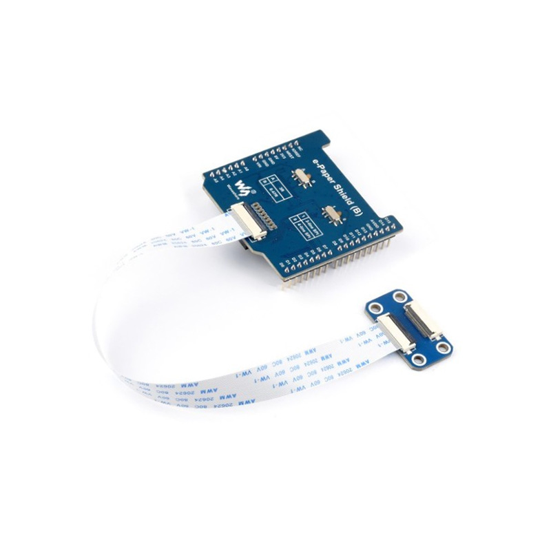 Waveshare Universal E-Paper Raw Panel Driver Shield (B) For NUCLEO / Arduino, Onboard MX25R6435F Flash Chip, Supports Expanding External RAM-image-46