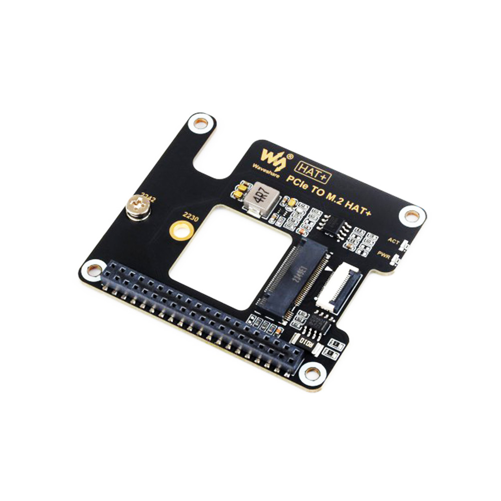 Waveshare PCIe To M.2 Adapter for Raspberry Pi 5, Supports NVMe Protocol M.2 Solid State Drive, High-speed Reading/Writing, HAT + Standard-image-6