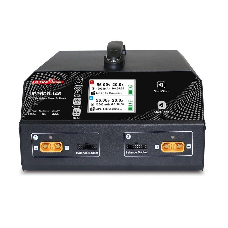 Ultra Power UP2800 2X1400W 28A Dual-Channel 6-14S LiPo/LiHV Drone Battery Charger-image-15