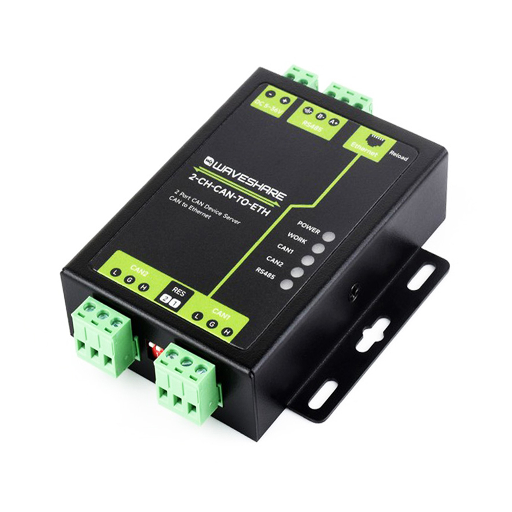Waveshare Industrial Grade 2-Ch CAN To Ethernet Server, 2-Ch CAN + RS485 + Ethernet Port, Supports CAN Repeater / CAN To RS485, Dual SOCKET-picture-23