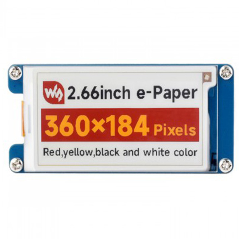 Waveshare 2.66inch e-Paper Module (G), 360x184, Red/Yellow/Black/White, SPI Interface-picture-24