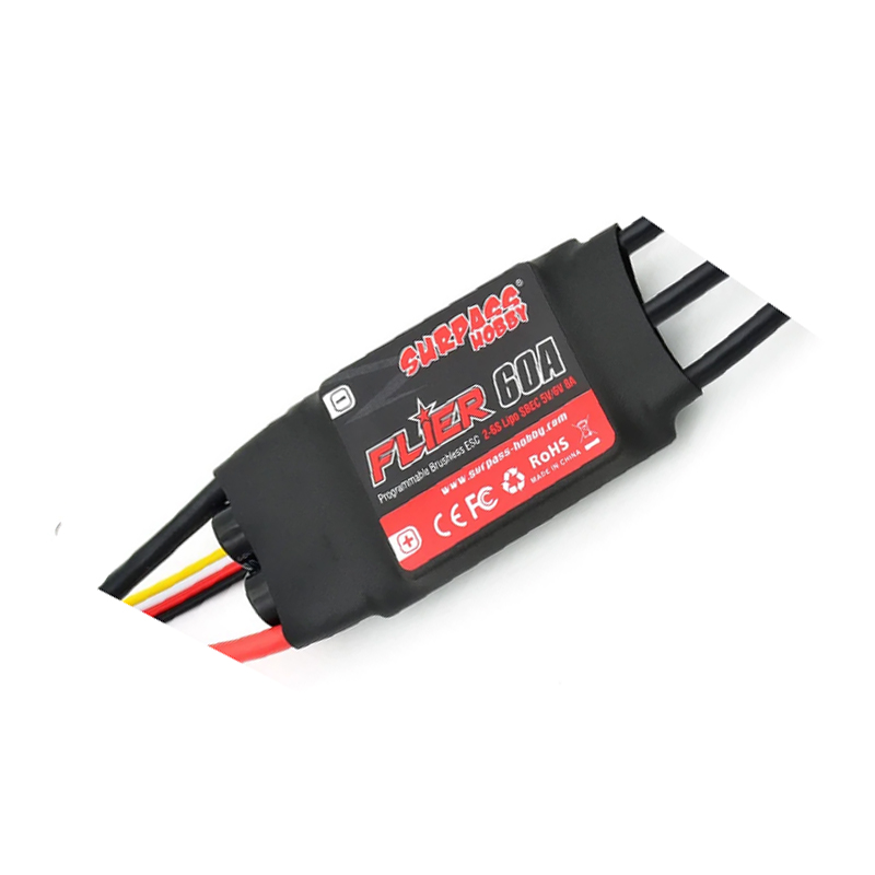 SURPASS Flier 60A ESC Li:2-6S NiNh:5-18NC SBEC:5V/6V/8A 70*34*10mm 4.0 Connector-picture-24