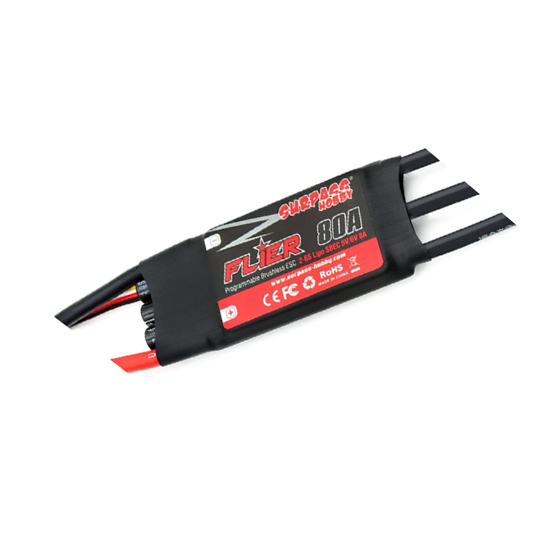 SURPASS Flier 80A ESC Li:2-6S NiNh:5-18NC SBEC:5V/6V/8A 90*37*10mm 4.0 Connector-picture-22