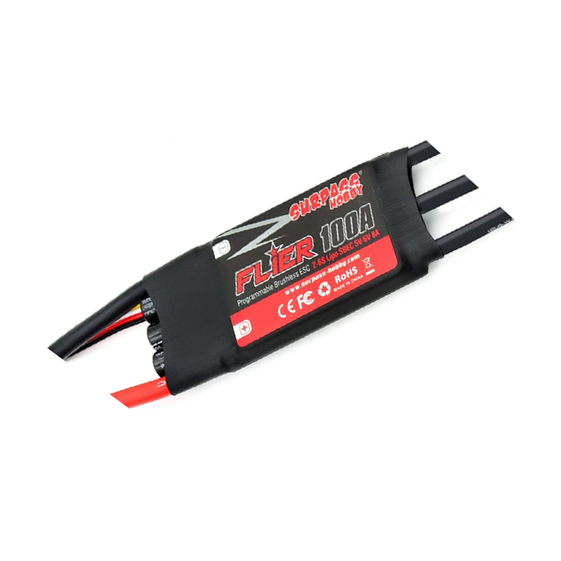 SURPASS Flier 100A ESC Li:2-6S NiNh:5-18NC SBEC:5V/6V/8A 90*37*10mm 4.0 Connector-picture-25