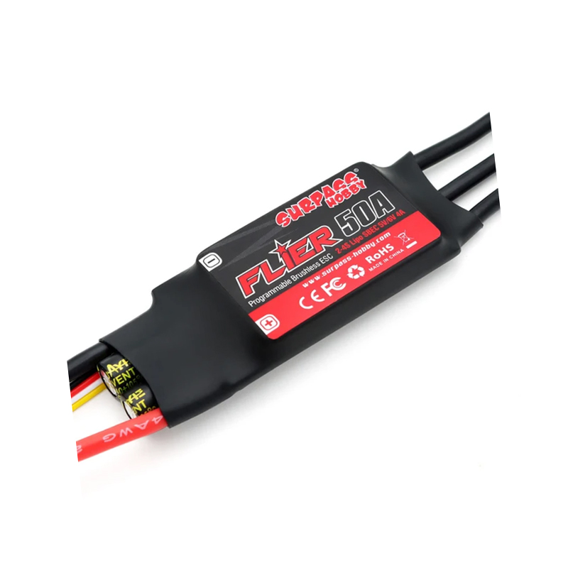 SURPASS Flier 50A ESC Li:2-4S NiNh:5-12NC SBEC:5V/6V/4A 68*25*10mm 4.0 Connector-picture-21