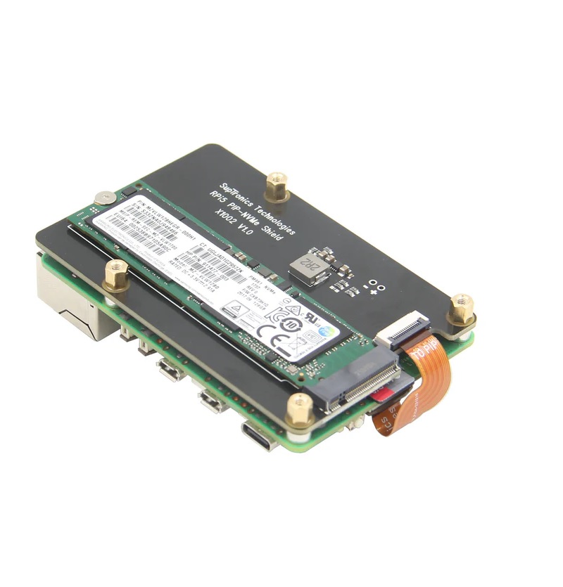 Geekworm X1002 PCIe to M.2 2280 NVMe SSD Bottom for Raspberry Pi 5-picture-22
