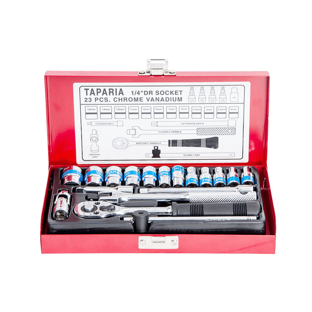 Taparia Stainless Steel 1/4 " Square Drive Socket Set ( S1/4H )-image-15