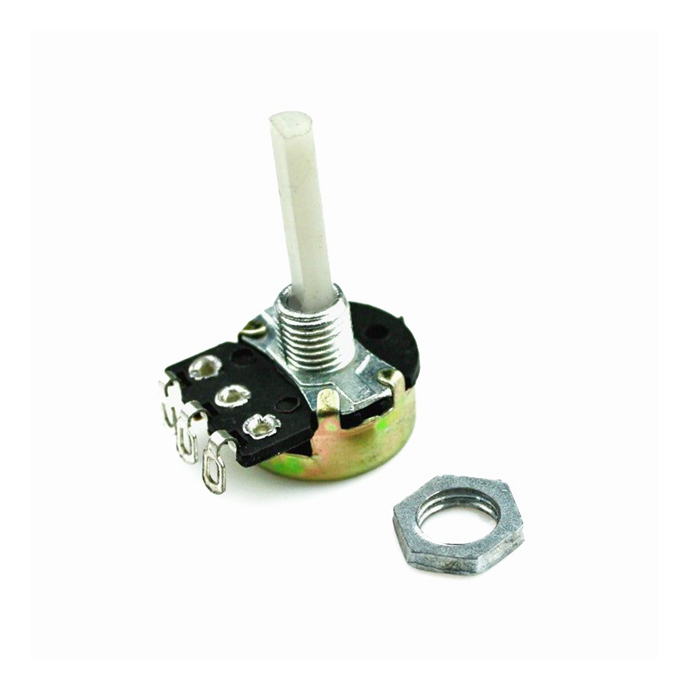100K Ohm 3Pin 15mm Shaft Potentiometer-Plastic Nob-image-10