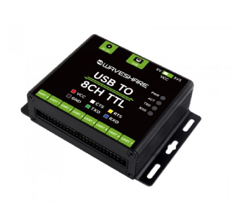 Waveshare Industrial USB TO 8CH TTL Converter, USB to UART, Multi Protection Circuits, Multi Systems Support, USB To TTL Adapter-image-41