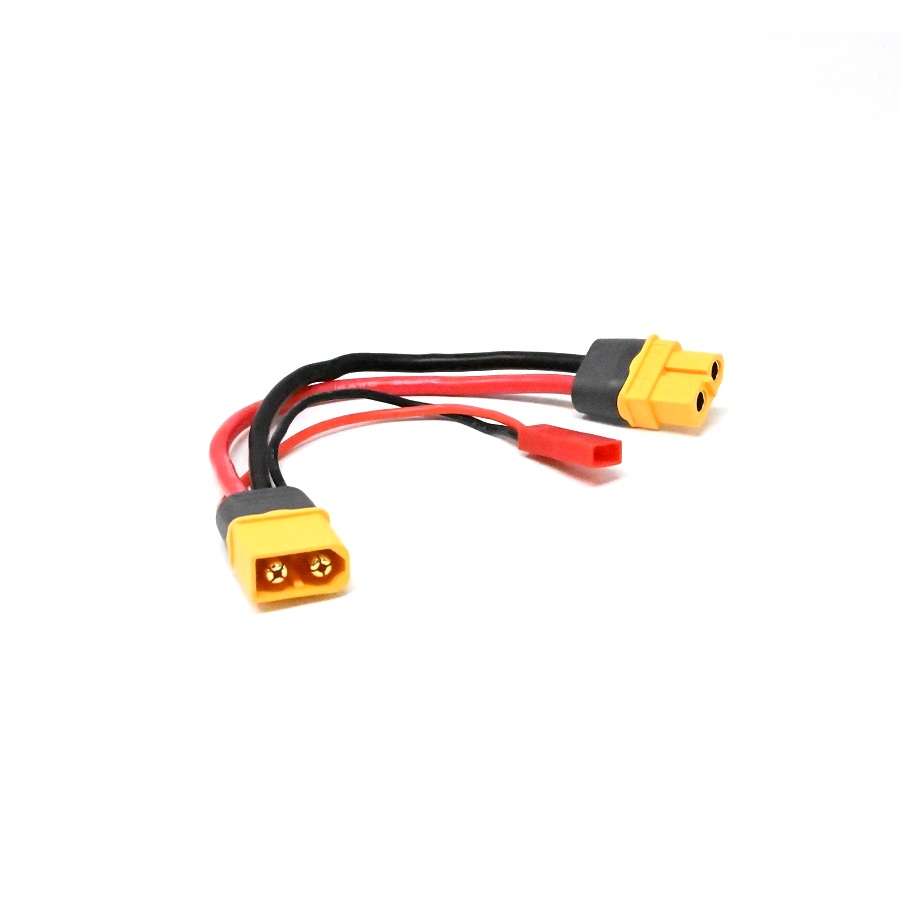 SafeConnect XT-60 Connector Pair with BEC-RCY-JST Male In-line Power Adapter 14AWG 15cm Cable-image-31