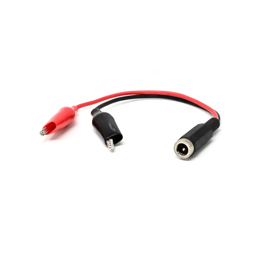 SafeConnect DC Jack Female Connector to Alligator/Crocodile Connector Battery Adapter 18AWG 25cm Cable-picture-23