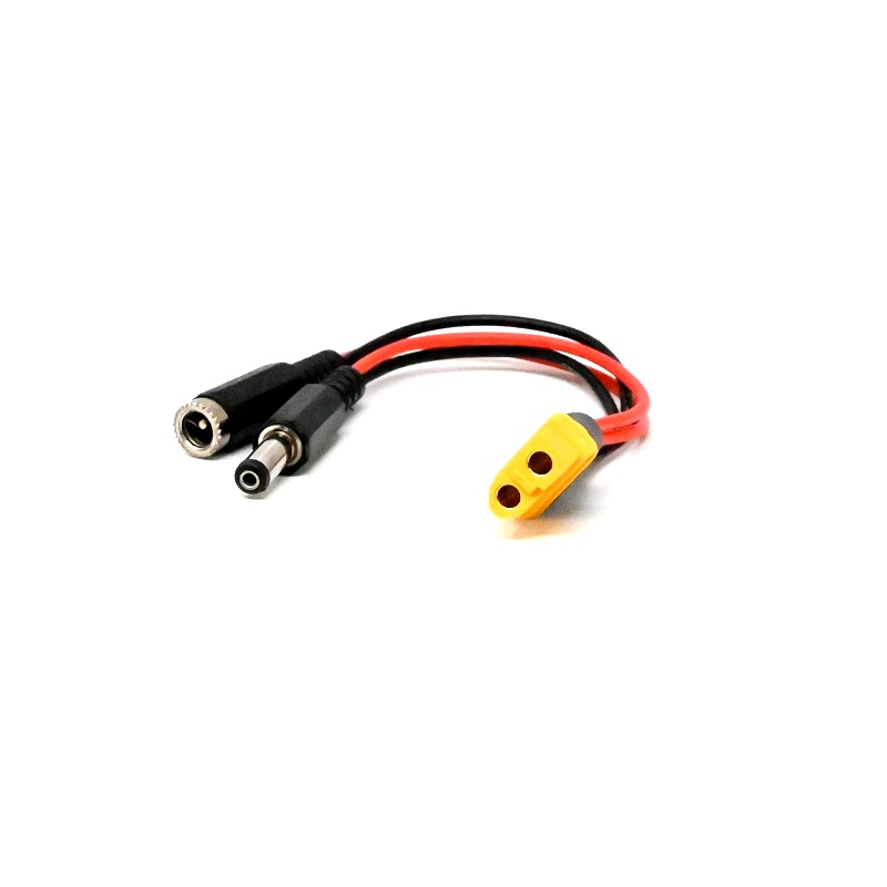 SafeConnect XT-60 Female Connector to DC Jack Male/Female Pair Connector Battery Adapter 18AWG 15cm Cable-picture-27