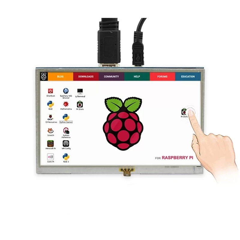 ELECROW RR050 5 Inch 800x480 Resistive Touch Screen TFT Display for Raspberry Pi B+/2B/3B/4B/5-image-40