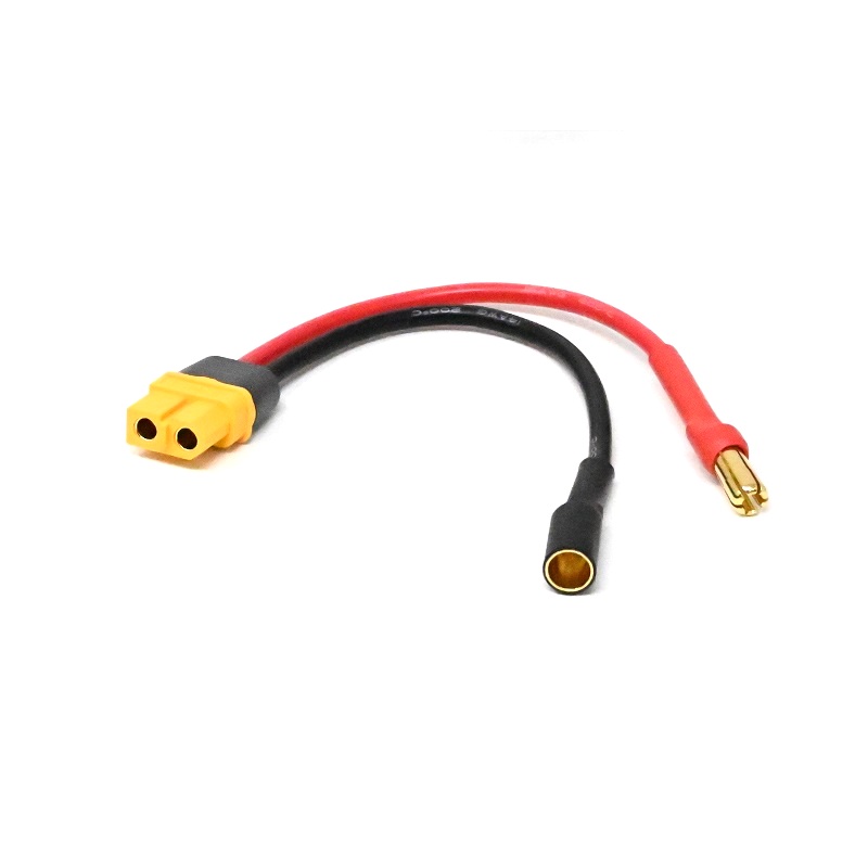 SafeConnect Polymax 5.5mm Bullet Connector (ESC Side) to XT-60 Female Connector Female Adapter 12AWG 15cm Cable-image-5