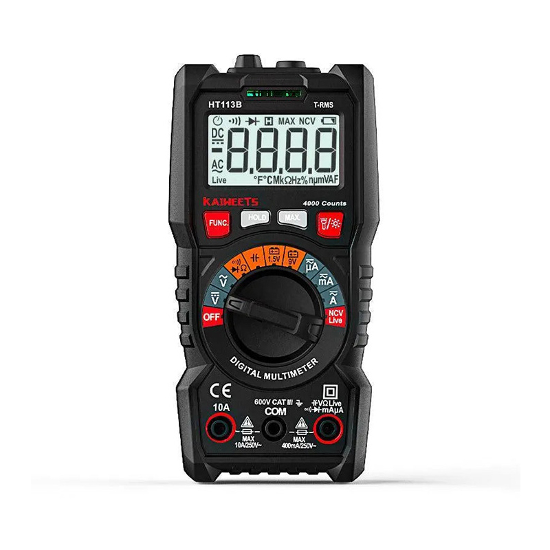 KAIWEETS HT113B Digital Multimeter - Max 600V 10A 40MΩ 4000 Counts-image-15
