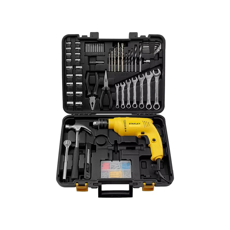 STANLEY SDH550KM-IN 550W 10mm Hammer Drill Machine with Mechanical Hand Toolkit (120-Pieces)-picture-26