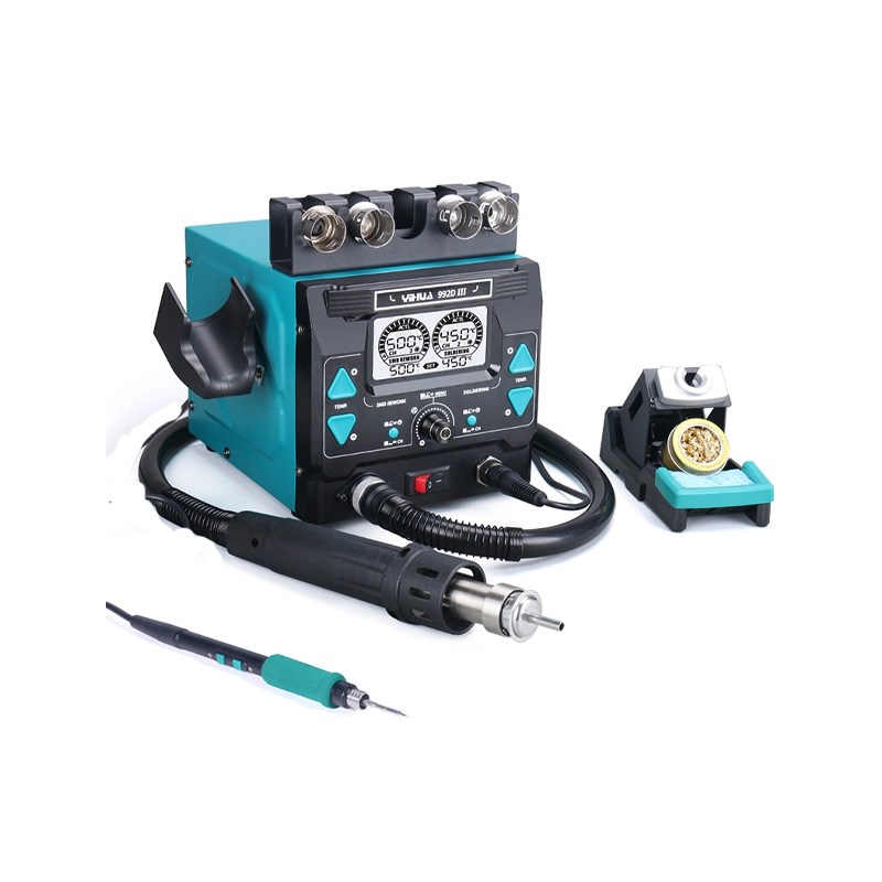 YIHUA 992D-III 245 presicion soldering iron soldering station, blower air hot handle (BGA), with temperature adjust control on the iron handle-image-42