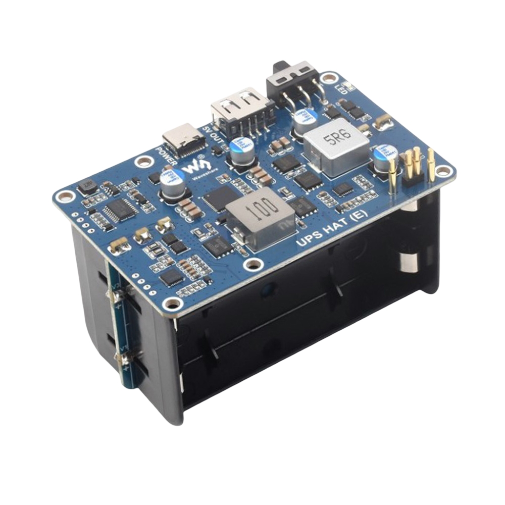 Waveshare UPS HAT (E) for Raspberry Pi, Supports 4× 21700 Li batteries (NOT included), Bi-Directional Fast charging, 5V 6A Output, Pogo Pins Connector, Raspberry Pi UPS-picture-21