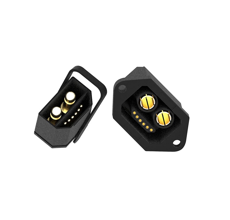 QS2+6 6.0mm golden anti spark 100A high current connector Female with 6P signal pins-image-21