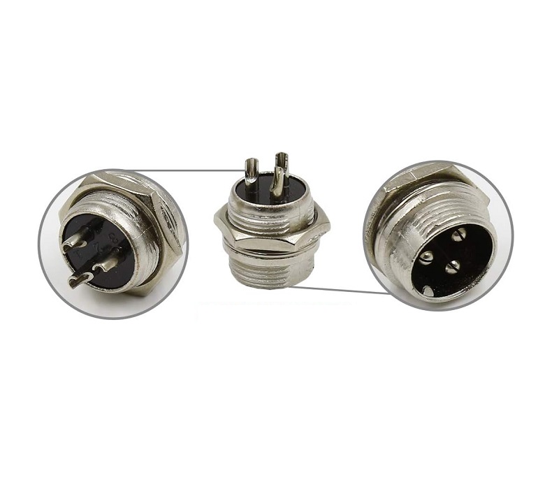 3 Pins 12mm XLR Aviation Audio Male Plug Male Jack Cable Connector Kit - GX12-3-picture-10