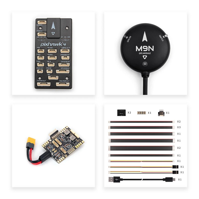 Holybro Pixhawk 4(aluminum case)&PM07 14S &M9N GPS Set-image-21