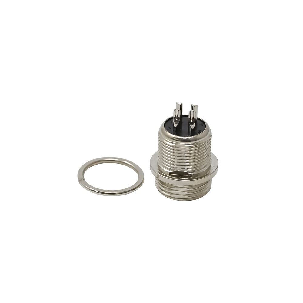 4 Pins 12mm XLR Aviation Audio Male Plug Male Jack Cable Connector Kit - GX12-4-picture-15