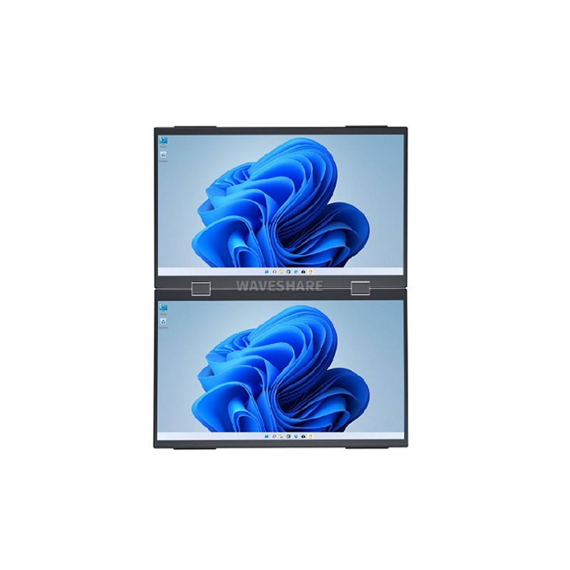 Waveshare 15.6inch Dual-Screen Portable Monitor, Dual-1080p High Definition Foldable Screen, 100%sRGB, 178° Wide Viewing Angle, Built-in Gravity Sensor, Hi-Fi Speaker-picture-11