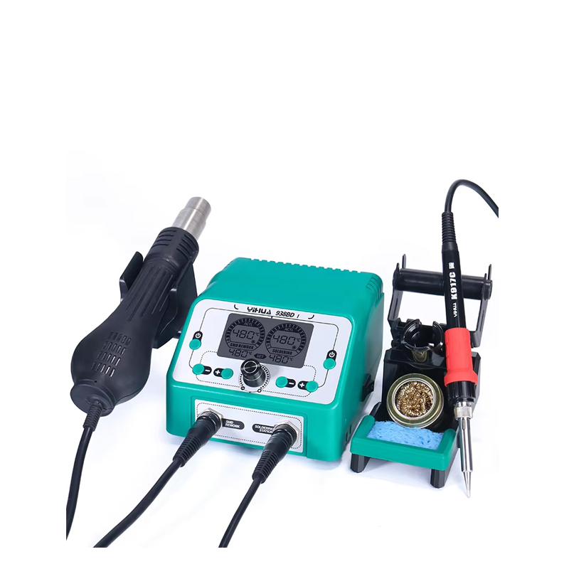 YIHUA 938BD-I 110W soldering iron LCD large screen power display hot air 2 in 1 multiple soldering station-image-15
