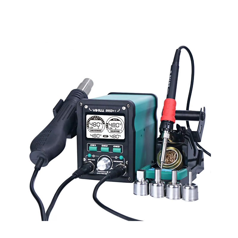 YIHUA 995D+-I SJ 110W soldering iron LCD large screen power display hot air 2 in 1 multiple soldering station, three memories preset channels-image-38